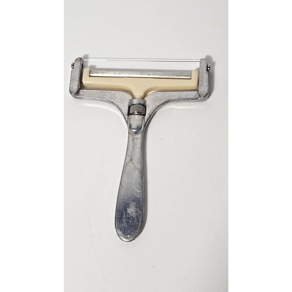 Vtg Diecast Metal Adjustable Cheese Slicer Old Kitchen Gadget Marked Taiwan